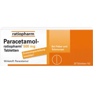     PARACETAMOL-ratiopharm 500 mg Tabletten
